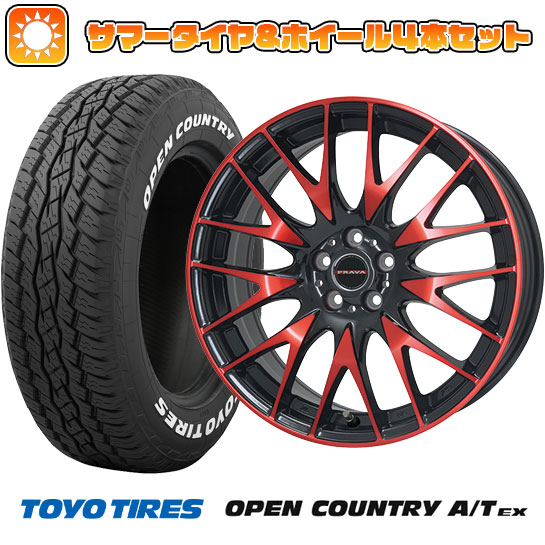 225/65R17 夏タイヤ ホイール4本セット TOYO OPEN COUNTRY A/T EX (5/114車用) BIGWAY LEYSEEN プラバ9M(レッドクリア) 17インチ :arktire 2182 118947 33425 33425:アークタイヤ