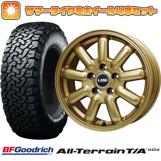 215/70R16 夏タイヤ ホイール4本セット BFグッドリッチ オールテレーンT/A KO2 RWL/RBL (5/114車用) LEHRMEISTER LMG MOS 9(ゴールド) 16インチ :arktire 1581 116761 22212 22212:アークタイヤ