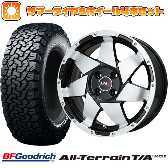 215/70R16 夏タイヤ ホイール4本セット BFグッドリッチ オールテレーンT/A KO2 RWL/RBL (5/114車用) LEHRMEISTER LMG shuriken ブラックポリッシュ 16インチ :arktire 1581 117267 22212 22212:アークタイヤ