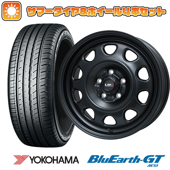 215/65R16 夏タイヤ ホイール4本セット YOKOHAMA ブルーアース GT AE51 (5/114車用) LEHRMEISTER LMG OFF STYLE(マットブラック) 16インチ :arktire 1310 119768 28572 28572:アークタイヤ