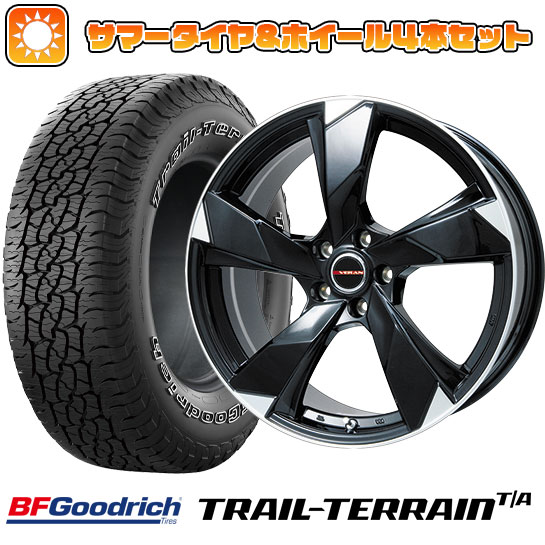 225/55R18 夏タイヤ ホイール4本セット BFグッドリッチ トレールテレーンT/A ORBL (5/114車用) PREMIX ヴェランV(グロスブラック/リムポリッシュ) 18インチ :arktire 1321 119923 36808 36808:アークタイヤ