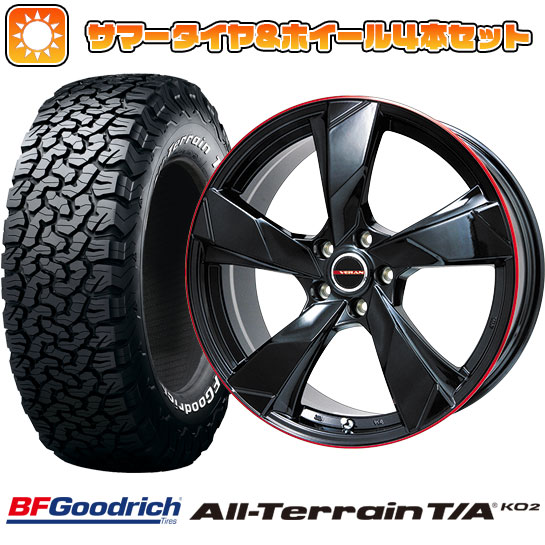 225/65R17 夏タイヤ ホイール4本セット BFグッドリッチ オールテレーンT/A KO2 RBL (5/114車用) PREMIX ヴェランV(グロスブラック/レッドリム) 17インチ :arktire 2182 119929 23750 23750:アークタイヤ