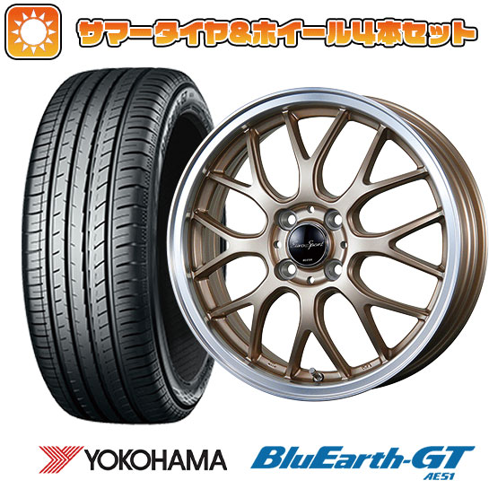 185/55R16 夏タイヤ ホイール4本セット YOKOHAMA ブルーアース GT AE51 (4/100車用) BLEST ユーロスポーツ タイプ805 アンティークブロンズ 16インチ｜ark-tire