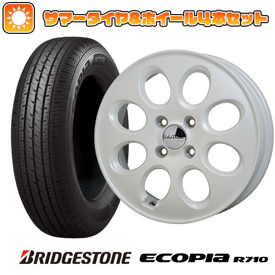 155/80R14 夏タイヤ ホイール4本セット プロボックス/サクシード(160系) BRIDGESTONE エコピア R710 88/86N HOT STUFF ララパーム オーバル 14インチ :arktire 21961 131332 30223 30223:アークタイヤ