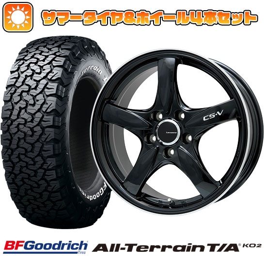 225/65R17 夏タイヤ ホイール4本セット BFグッドリッチ オールテレーンT/A KO2 RBL (5/114車用) LEHRMEISTER CS V(グロスブラック/リムポリッシュ) 17インチ :arktire 2182 128674 23750 23750:アークタイヤ