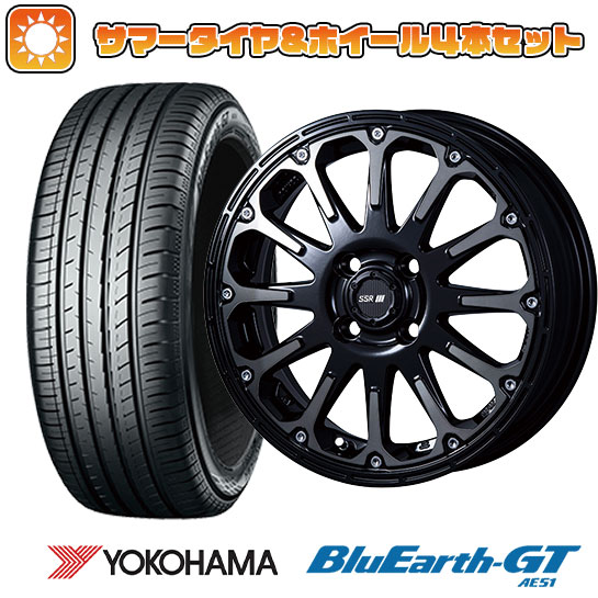 165/55R15 夏タイヤ ホイール４本セット 軽自動車用（N BOX タント スペーシア） YOKOHAMA ブルーアース GT AE51 SSR ディバイド FT アッシュブラック 15インチ :arktire 21761 142969 28574 28574:アークタイヤ