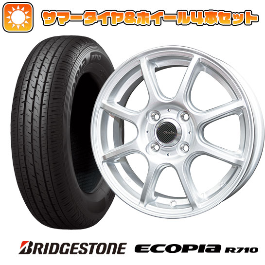 145/80R12 夏タイヤ ホイール4本セット BRIDGESTONE エコピア R710 80/78N(限定) (軽自動車用) TECHNOPIA カリテス S315 12インチ :arktire 21681 126935 27205 27205:アークタイヤ