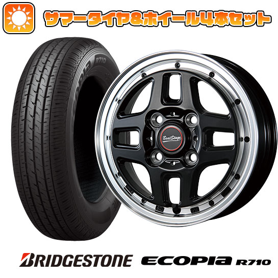 145/80R12 夏タイヤ ホイール4本セット BRIDGESTONE エコピア R710 80/78N(限定) (軽自動車用) BLEST ビートステージ WT C 12インチ :arktire 21681 126106 27205 27205:アークタイヤ