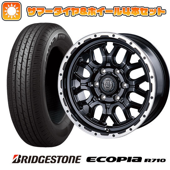 195/80R15 夏タイヤ ホイール4本セット ハイエース200系 BRIDGESTONE エコピア R710 107/105N INTER MILANO MUD BAHN XR 800M 15インチ :arktire 2185 128042 30231 30231:アークタイヤ