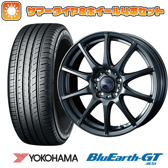 225/55R17 夏タイヤ ホイール4本セット YOKOHAMA ブルーアース GT AE51 (5/114車用) WEDS ヴェルバ チャージ 17インチ :arktire 1861 126884 28556 28556:アークタイヤ