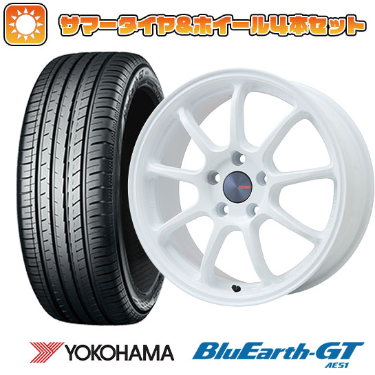 215/45R18 夏タイヤ ホイール４本セット (5/114車用) YOKOHAMA ブルーアース GT AE51 エンケイ PF09 Limited 18インチ :arktire 1130 151222 29315 29315:アークタイヤ