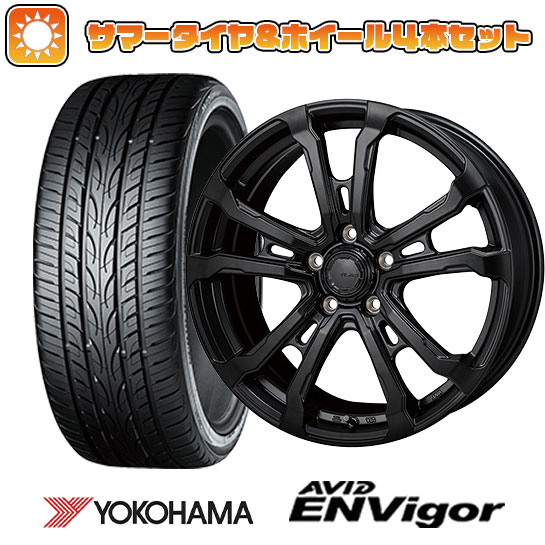 225/55R18 夏タイヤ ホイール４本セット (5/114車用) YOKOHAMA エイビッド エンビガーS321 モンツァ HI BLOCK ヴィラス 18インチ :arktire 1321 137108 43106 43106:アークタイヤ