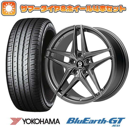 225/55R17 夏タイヤ ホイール4本セット YOKOHAMA ブルーアース GT AE51 (5/114車用) OZ SPARCO レコード 17インチ :arktire 1861 120353 28556 28556:アークタイヤ