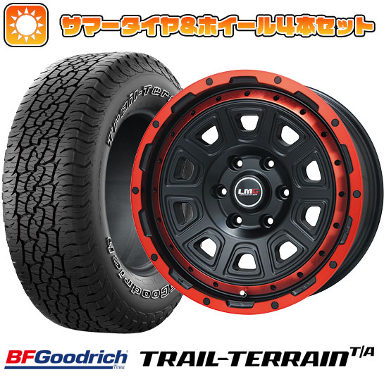 265/60R18 夏タイヤ ホイール4本セット プラド BFグッドリッチ トレールテレーンT/A ORWL LEHRMEISTER LMG DS 10 マットブラック/レッドリム 18インチ :arktire 16581 115634 36782 36782:アークタイヤ