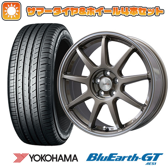 205/50R17 夏タイヤ ホイール4本セット YOKOHAMA ブルーアース GT AE51 (5/100車用) LEHRMEISTER LMスポーツLM QR ブロンズ/ラインポリッシュ 17インチ :arktire 1671 137356 28551 28551:アークタイヤ