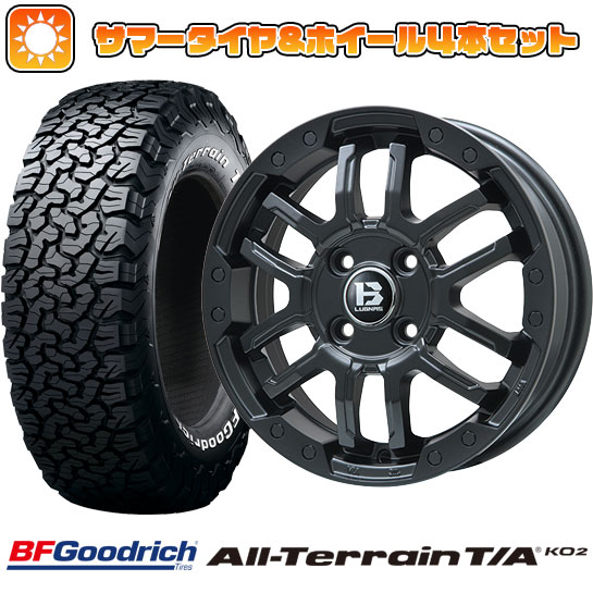 215/70R16 夏タイヤ ホイール4本セット BFグッドリッチ オールテレーンT/A KO2 RWL/RBL (5/114車用) BIGWAY B LUGNAS FRD(マットブラック) 16インチ :arktire 1581 137786 22212 22212:アークタイヤ