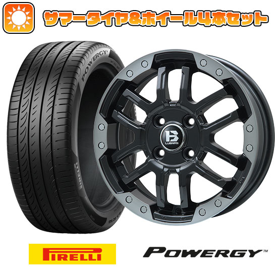 205/50R17 夏タイヤ ホイール4本セット PIRELLI パワジー (4/100車用) BIGWAY B LUGNAS FRD(マットブラック/ブラッククリアリム) 17インチ :arktire 25201 137812 38262 38262:アークタイヤ