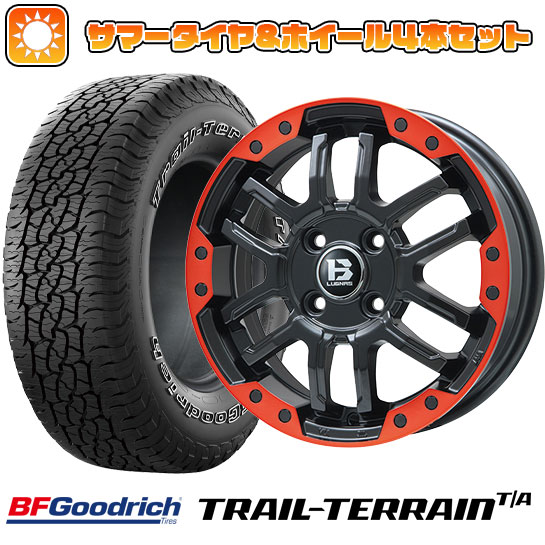 245/70R16 夏タイヤ ホイール4本セット BFグッドリッチ トレールテレーンT/A ORWL (5/114車用) BIGWAY B LUGNAS FRD(マットブラック/レッドリム) 16インチ :arktire 15841 137788 36795 36795:アークタイヤ