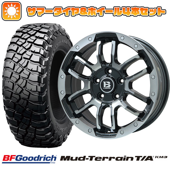 245/70R16 夏タイヤ ホイール4本セット BFグッドリッチ マッドテレーンT/A KM3 (5/114車用) BIGWAY B LUGNAS FRD(ブラックポリッシュ/ブラッククリア) 16インチ :arktire 15841 137784 28985 28985:アークタイヤ