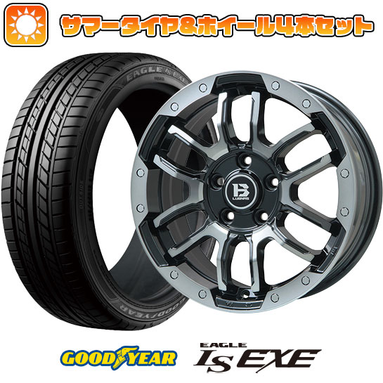 215/45R18 夏タイヤ ホイール４本セット (5/114車用) GOODYEAR イーグル エルエス エグゼ(限定) ビッグウエイ B LUGNAS FRD 18インチ :arktire 1130 137824 31586 31586:アークタイヤ