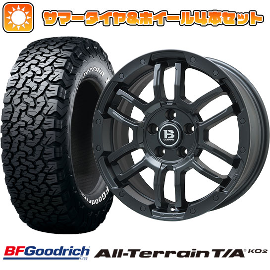 225/65R17 夏タイヤ ホイール4本セット BFグッドリッチ オールテレーンT/A KO2 RBL (5/114車用) BIGWAY B LUGNAS FRD(マットブラック) 17インチ :arktire 2182 137816 23750 23750:アークタイヤ