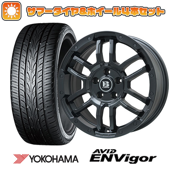 235/50R18 夏タイヤ ホイール4本セット ヨコハマ エイビッド エンビガーS321 (5/114車用) BIGWAY B LUGNAS FRD(マットブラック) 18インチ :arktire 454 137826 33747 33747:アークタイヤ