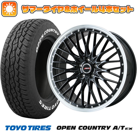 235/60R18 夏タイヤ ホイール4本セット トーヨー OPEN COUNTRY A/T EX (5/114車用) PREMIX MER PROMESH グロスブラック/リムポリッシュ 18インチ :arktire 27064 137745 33424 33424:アークタイヤ