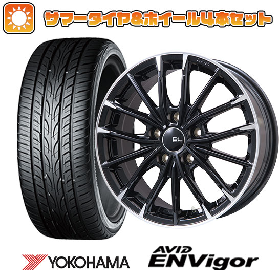 225/40R18 夏タイヤ ホイール4本セット ヨコハマ エイビッド エンビガーS321 (5/114車用) BRANDLE LINE DF 10M グロスブラック/カットスポーク 18インチ :arktire 1131 144620 38559 38559:アークタイヤ