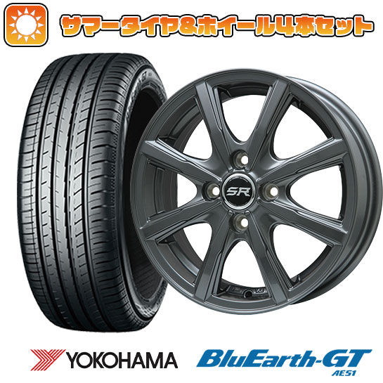 195/50R16 夏タイヤ ホイール4本セット シエンタ 2015 22 YOKOHAMA ブルーアース GT AE51 BRANDLE T8 ディープグレー 16インチ :arktire 9441 138919 28561 28561:アークタイヤ