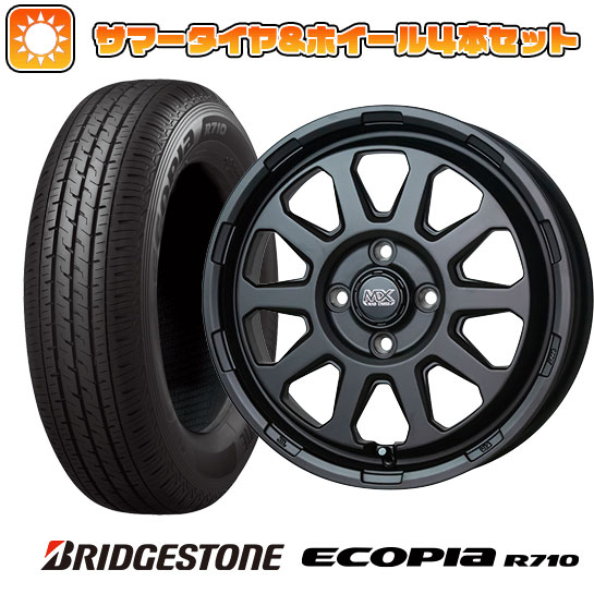 145/80R12 夏タイヤ ホイール4本セット BRIDGESTONE エコピア R710 80/78N(限定) (軽自動車用) HOT STUFF マッドクロス レンジャー 12インチ :arktire 21681 142496 27205 27205:アークタイヤ