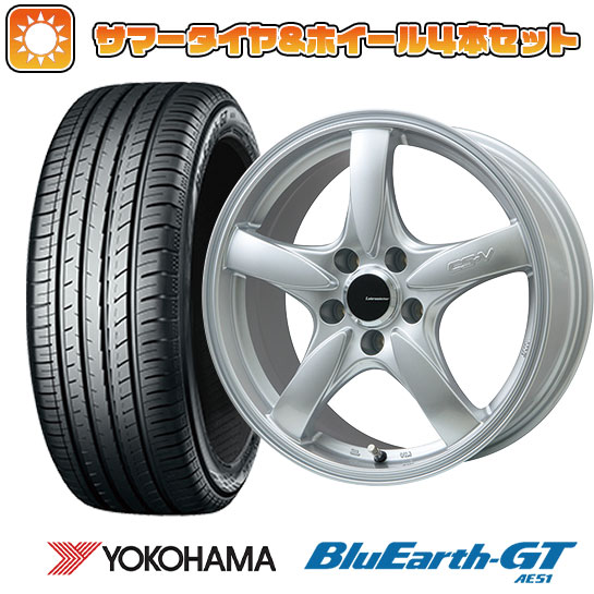 215/40R18 夏タイヤ ホイール4本セット YOKOHAMA ブルーアース GT AE51 (5/100車用) LEHRMEISTER CS V(シルバー)【限定】 18インチ :arktire 1221 138701 28536 28536:アークタイヤ