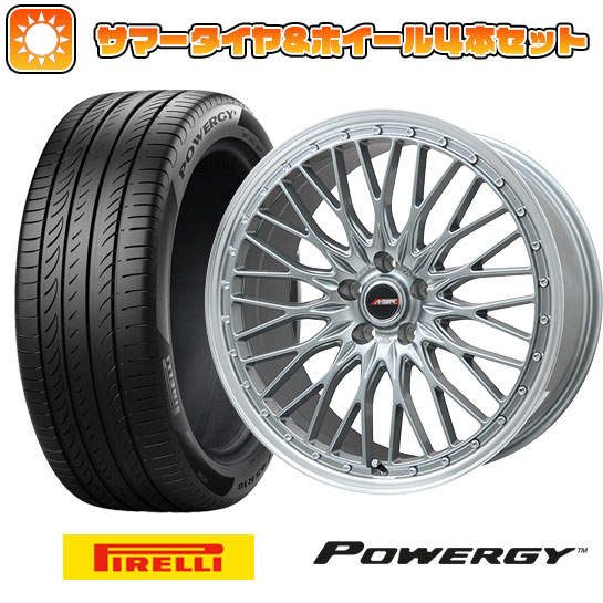 225/60R17 夏タイヤ ホイール4本セット PIRELLI パワジー (5/100車用) PREMIX MER PROMESH ダークシルバー/リムポリッシュ 17インチ :arktire 4941 140256 36987 36987:アークタイヤ