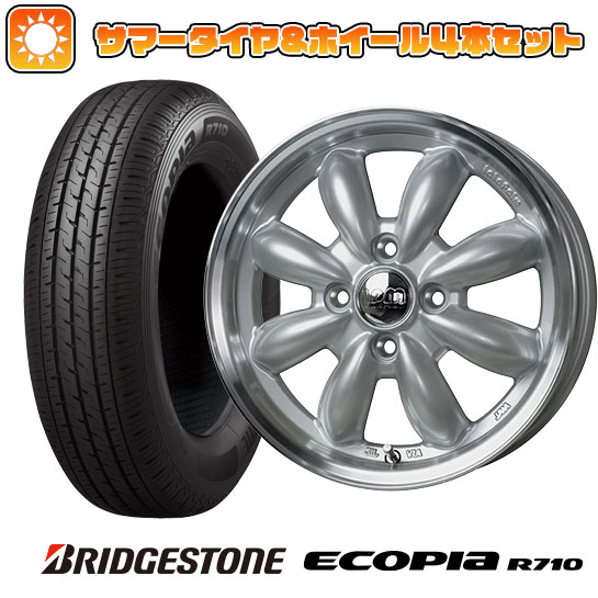 145/80R12 夏タイヤ ホイール4本セット BRIDGESTONE エコピア R710 80/78N(限定) (軽自動車用) HOT STUFF ララパーム カップ 2 12インチ :arktire 21681 146532 27205 27205:アークタイヤ