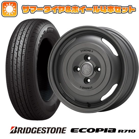 145/80R12 夏タイヤ ホイール4本セット BRIDGESTONE エコピア R710 80/78N(限定) (軽自動車用) MLJ エクストリームJ ジャーニー 12インチ :arktire 21681 145242 27205 27205:アークタイヤ