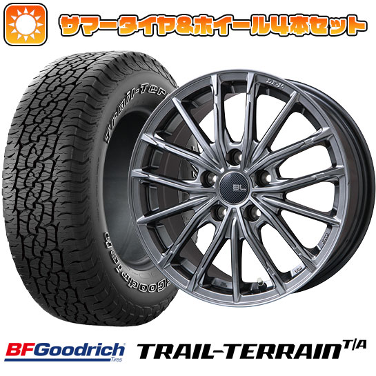 225/60R18 夏タイヤ ホイール4本セット BFグッドリッチ トレールテレーンT/A ORBL (5/114車用) BRANDLE LINE DF 10M ハイパーグレー 18インチ :arktire 1341 144622 36811 36811:アークタイヤ