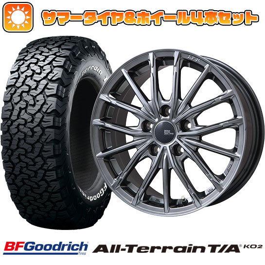 225/65R17 夏タイヤ ホイール4本セット BFグッドリッチ オールテレーンT/A KO2 RBL (5/114車用) BRANDLE LINE DF 10M ハイパーグレー 17インチ :arktire 2182 144619 23750 23750:アークタイヤ