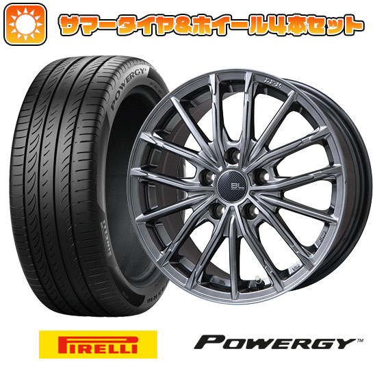 215/45R17 夏タイヤ ホイール4本セット PIRELLI パワジー (5/100車用) BRANDLE LINE DF 10M ハイパーグレー 17インチ :arktire 1674 144619 36978 36978:アークタイヤ