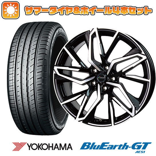 245/35R19 夏タイヤ ホイール4本セット YOKOHAMA ブルーアース GT AE51 (5/114車用) ホットスタッフ クロノス CH-112 19インチ｜ark-tire