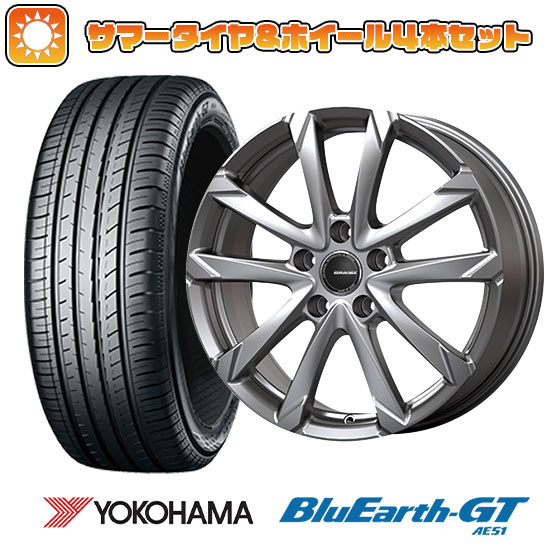 215/50R17 夏タイヤ ホイール4本セット YOKOHAMA ブルーアース GT AE51 (5/114車用) KOSEI クレイシズ GC36F 17インチ :arktire 1842 145101 28552 28552:アークタイヤ