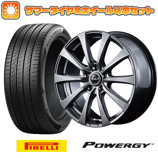 215/45R17 夏タイヤ ホイール4本セット PIRELLI パワジー (5/114車用) MID ユーロスピード G10(NEW) 17インチ :arktire 1781 144382 36978 36978:アークタイヤ