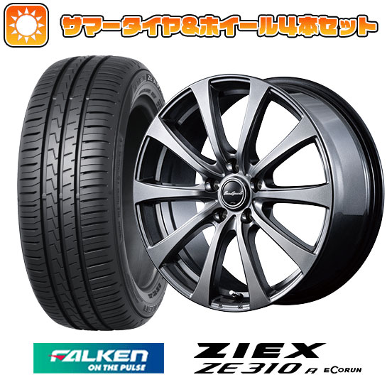 195/55R16 夏タイヤ ホイール4本セット FALKEN ジークス ZE310R エコラン（限定） (5/114車用) MID ユーロスピード G10(NEW) 16インチ｜ark-tire