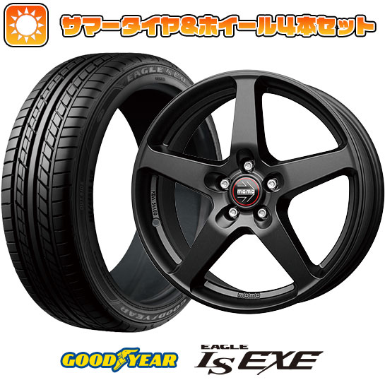 215/55R17 夏タイヤ ホイール4本セット GOODYEAR EAGLE LS EXE(限定) (5/114車用) MOMO ファイブ 17インチ :arktire 1841 145569 31590 31590:アークタイヤ