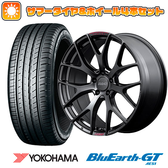 225/45R18 夏タイヤ ホイール４本セット (5/114車用) YOKOHAMA ブルーアース GT AE51 レイズ ホムラ 2X7FT SPORT EDITION 18インチ｜ark-tire