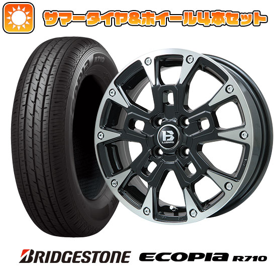 145/80R12 夏タイヤ ホイール4本セット 軽トラ 軽バン ブリヂストン エコピア R710 80/78N(限定) ビッグウエイ B LUGNAS BRD 12インチ :arktire 21681 146633 27205 27205:アークタイヤ