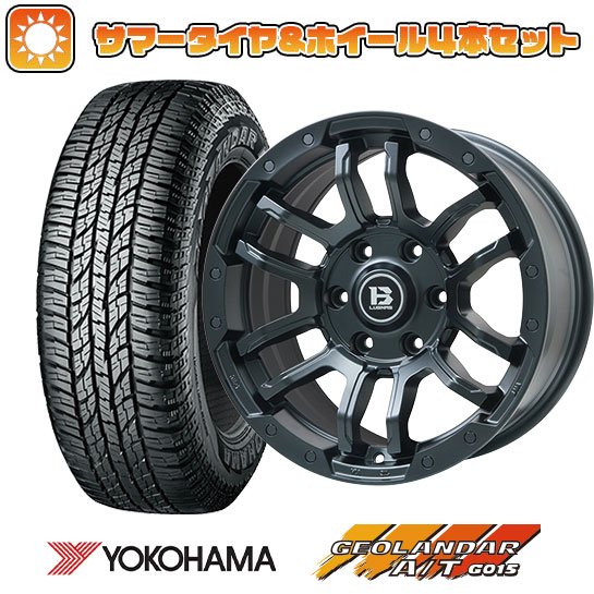 265/70R17 夏タイヤ ホイール4本セット YOKOHAMA ジオランダー A/T G015 OWL/RBL (6/139車用) BIGWAY B LUGNAS FRD(マットブラック) 17インチ :arktire 11822 137806 22876 22876:アークタイヤ