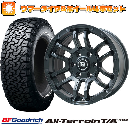 265/70R17 夏タイヤ ホイール4本セット BFグッドリッチ オールテレーンT/A KO2 RWL/RBL (6/139車用) BIGWAY B LUGNAS FRD(マットブラック) 17インチ :arktire 11822 137806 21283 21283:アークタイヤ