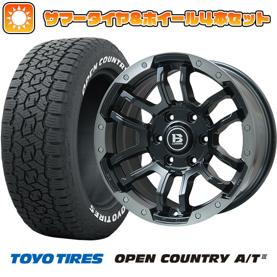 265/65R17 夏タイヤ ホイール4本セット TOYO OPEN COUNTRY A/T III (6/139車用) BIGWAY B LUGNAS FRD(マットブラック/ブラッククリアリム) 17インチ :arktire 11822 137807 38618 38618:アークタイヤ