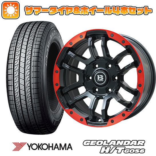 285/60R18 夏タイヤ ホイール4本セット YOKOHAMA ジオランダー H/T G056 (6/139車用) BIGWAY B LUGNAS FRD(マットブラック/レッドリム) 18インチ :arktire 16581 137823 21369 21369:アークタイヤ