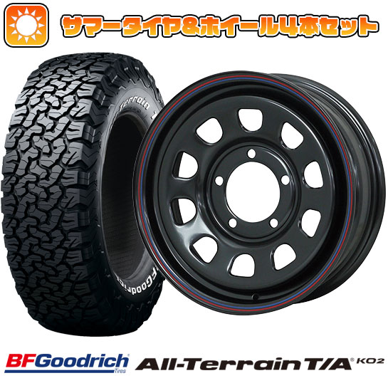 225/70R16 夏タイヤ ホイール4本セット ジムニーシエラ BFグッドリッチ オールテレーンT/A KO2 RWL/RBL モリタ デイトナズ ブラック 16インチ :arktire 16701 100309 22213 22213:アークタイヤ