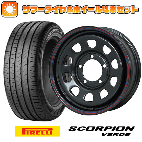 215/70R16 夏タイヤ ホイール4本セット ジムニーシエラ PIRELLI スコーピオン ヴェルデ MORITA デイトナズ ブラック 16インチ :arktire 16701 100309 15757 15757:アークタイヤ